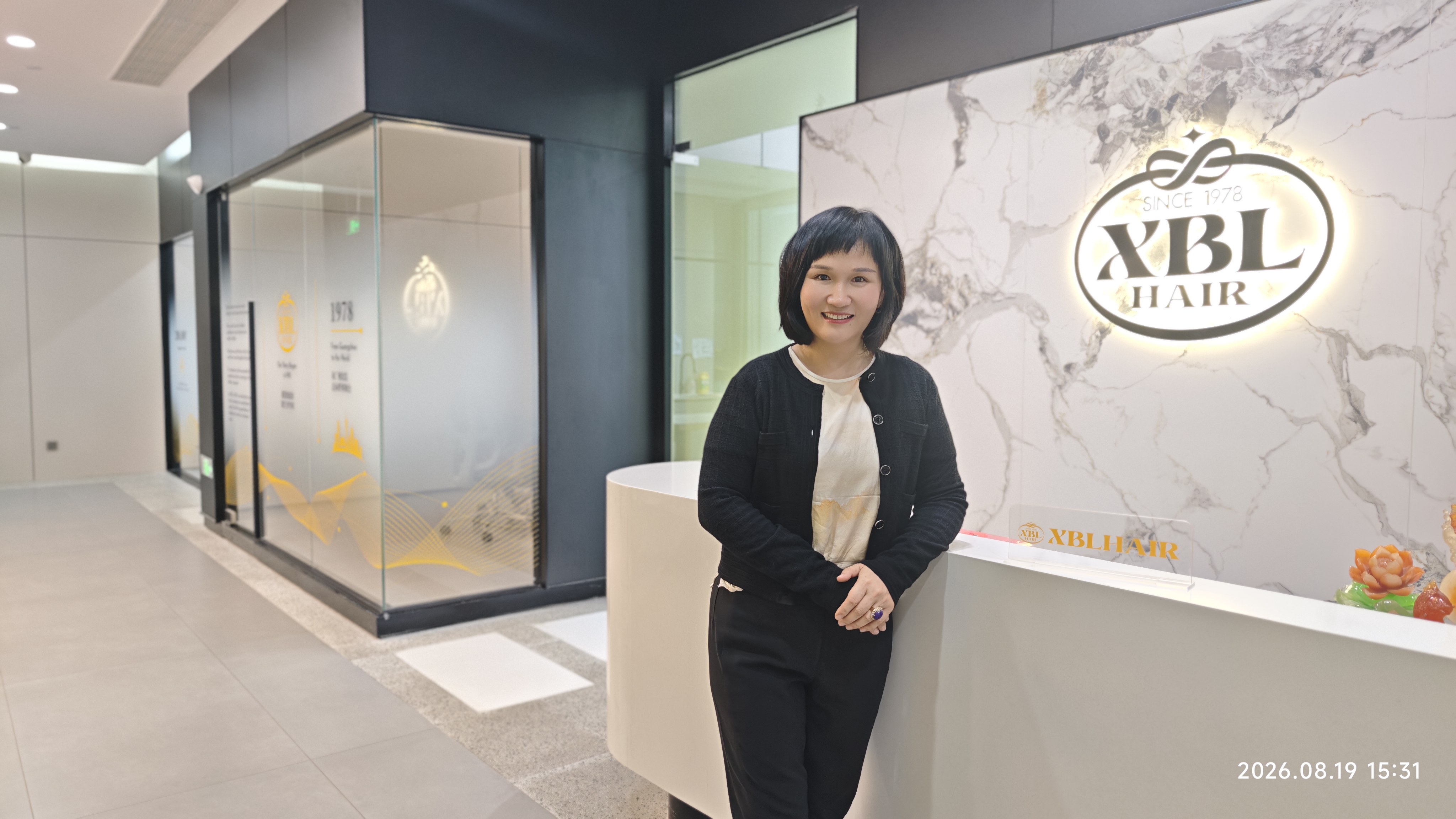 XBL Hair founder at the Guangzhou office